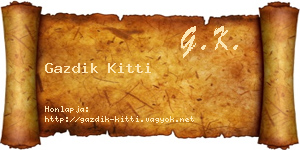 Gazdik Kitti névjegykártya
